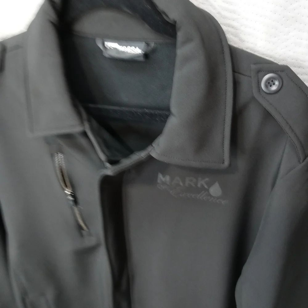 FOSSA Tiburon Polyester Stretch Shell JACKET mens Size XL Black zippered. 'Mark